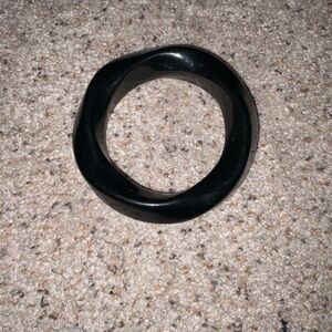 Black Twisted Bangle Bracelet
